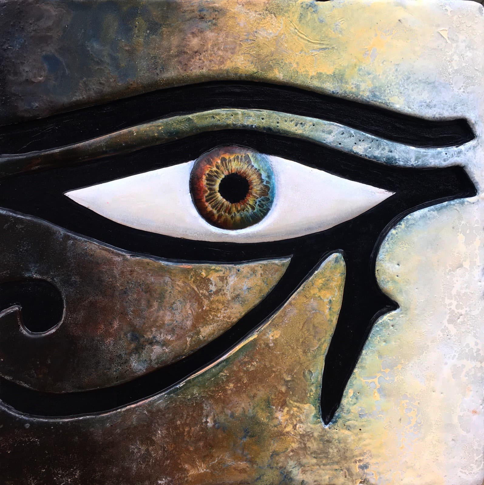 Tableau cire toreutique "Les larmes d'Isis" image 